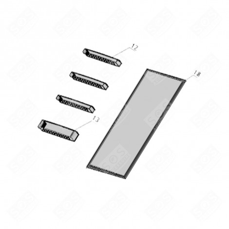 FLASCHENABLAGEFACH REFERENZ 13 KÜHLSCHRANK, GEFRIERSCHRANK - 1069857, 18040227