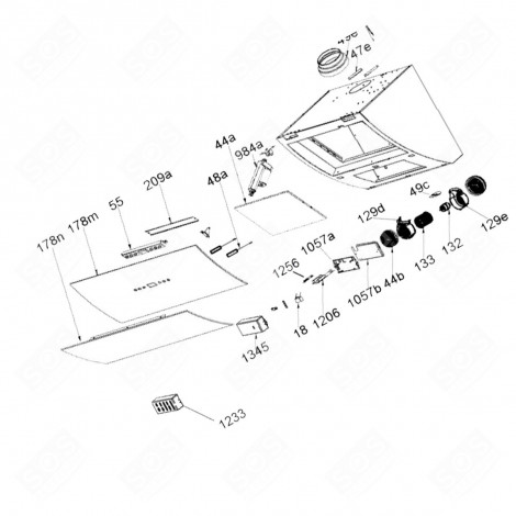 PROGRAMMIERTES MODUL KENNZEICHNUNG 1206 DUNSTABZUGSHAUBE - 49127854