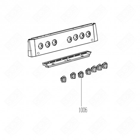 SCHALTER + HEBEL (KENNZEICHEN 1006) BACKOFEN, KÜCHENHERD - 250315621