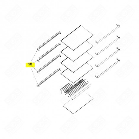 RÜCKWANDVERKLEIDUNG (KENNZEICHEN 37B) KÜHLSCHRANK, GEFRIERSCHRANK - 482000019471, C00416664