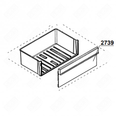 FASSADE DES GEMÜSEBEHÄLTERS BEZUGSNUMMER 2739 KÜHLSCHRANK, GEFRIERSCHRANK - 4640600500