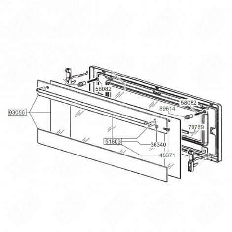 ZWISCHENTÜRSCHEIBE (REFERENZ 93056) 624X231 MM BACKOFEN, KÜCHENHERD - 772533074