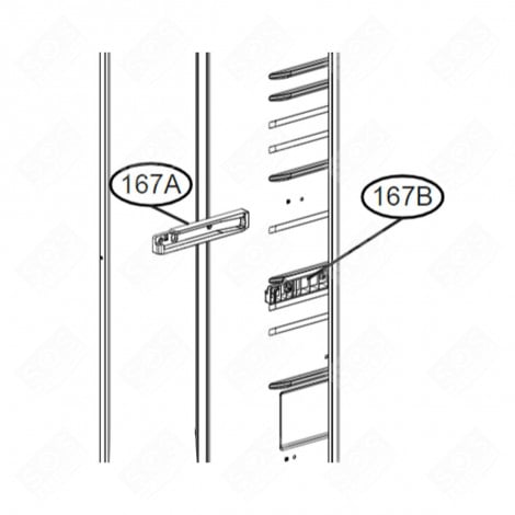 FÜHRUNGSSCHIENE (KENNUNG 167A) KÜHLSCHRANK, GEFRIERSCHRANK - MEA66351601