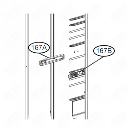 FÜHRUNGSSCHIENE KÜHLSCHRANK, GEFRIERSCHRANK - MEA66351602