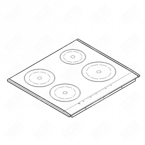 GLASKERAMIK-OBERFLÄCHE BACKOFEN, KÜCHENHERD - 00711354, 711354