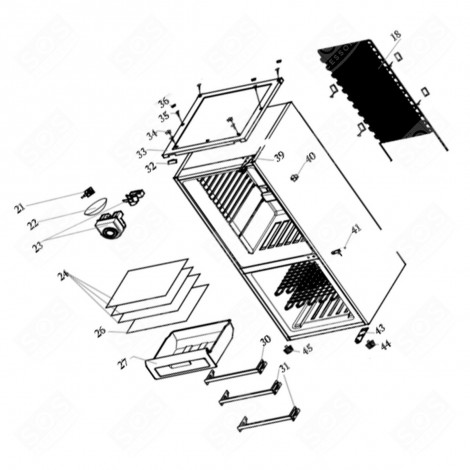 VERSTELLBARER FUSS KÜHLSCHRANK, GEFRIERSCHRANK - 1069891, 18040192