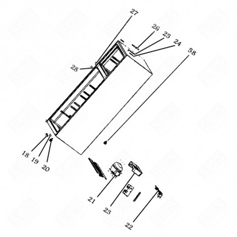 MODIFIZIERTER VERDAMPFERBEHÄLTER (KENNZEICHEN 23) KÜHLSCHRANK, GEFRIERSCHRANK - 1066074, 34040433