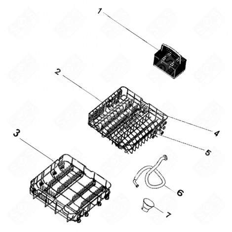 OBERER KORB (REFERENZNUMMER 2) GESCHIRRSPÜLER, SPÜLMASCHINE - 1062853, 34421643