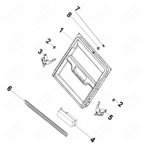 TÜRBLENDE MIT DICHTUNG (KENNZEICHNUNG NR. 1) GESCHIRRSPÜLER, SPÜLMASCHINE - 1062862, 34421631