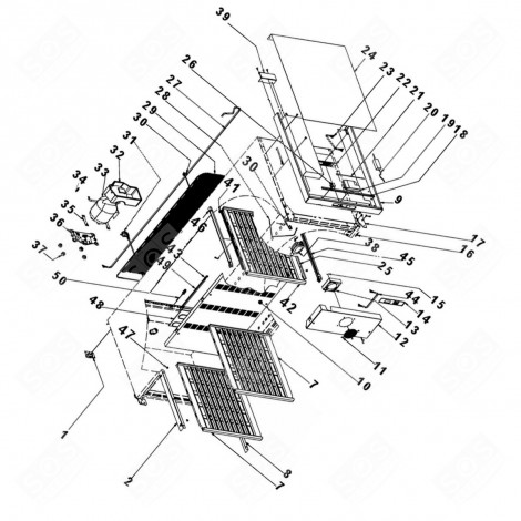 KIT SCHIEBEREGAL (POSITION NR. 7) WEINKÜHLSCHRANK, WEINKLIMASCHRANK - 1071230, 15040105