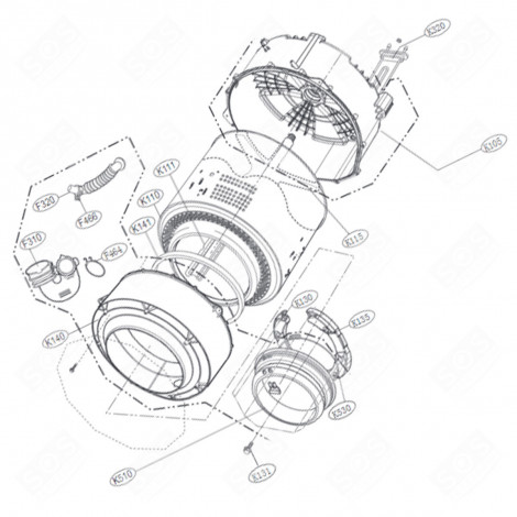 VORDERER HALBTANK K140 WASCHMASCHINE - ACQ85637102