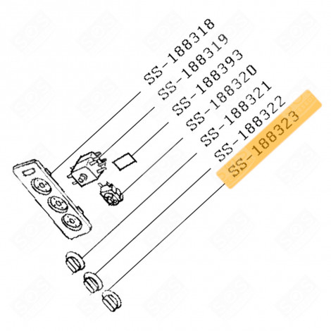 ZEITSCHALTKNOPF BACKOFEN, KÜCHENHERD - SS-1600005674, SS-1600007326