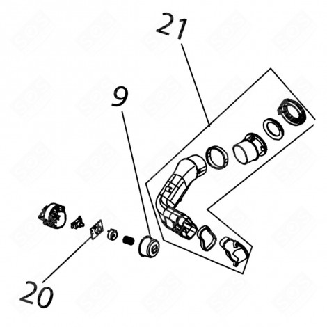 POTENTIOMETER (KENNZEICHEN NR. 20) (ORIGINAL) STAUBSAUGER - 140200340010